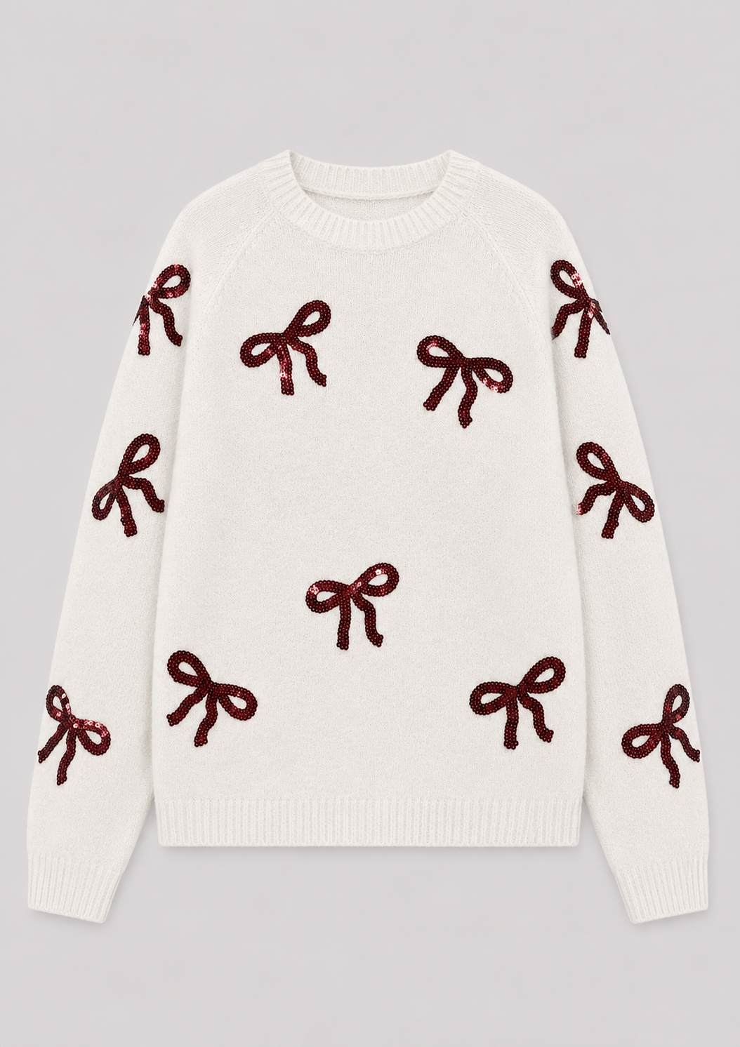 Sequin Bow Sweater_Front